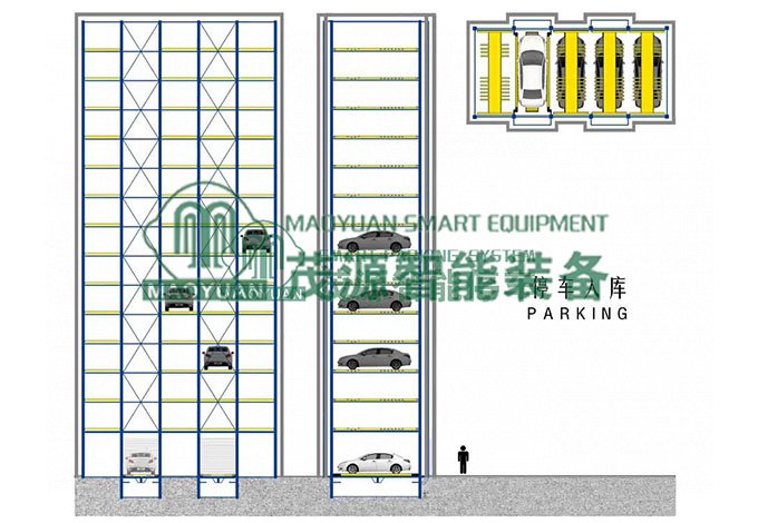 垂直升降-組合梳齒塔庫