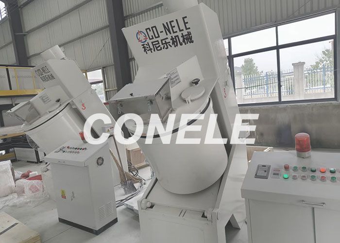 科尼樂傾斜式混合造粒機工作實景