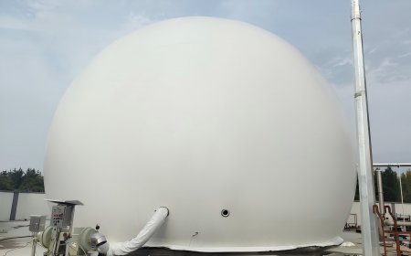 青岛海越餐厨垃圾项目完成：2000立方双膜气柜坐落在四川成都