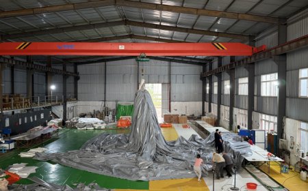 标志性项目——青岛海越4000立方米大型双膜气柜顺利进入发货准备阶段