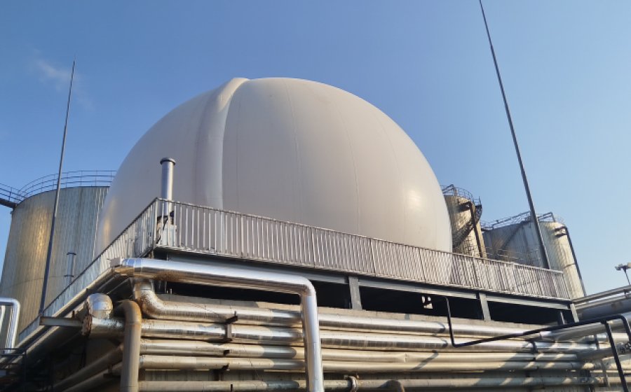 山东临沂1000立方双膜气柜完成甲烷零泄漏