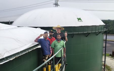 青岛海越3套1000立方一体化双膜气柜在马来西亚圆满竣工